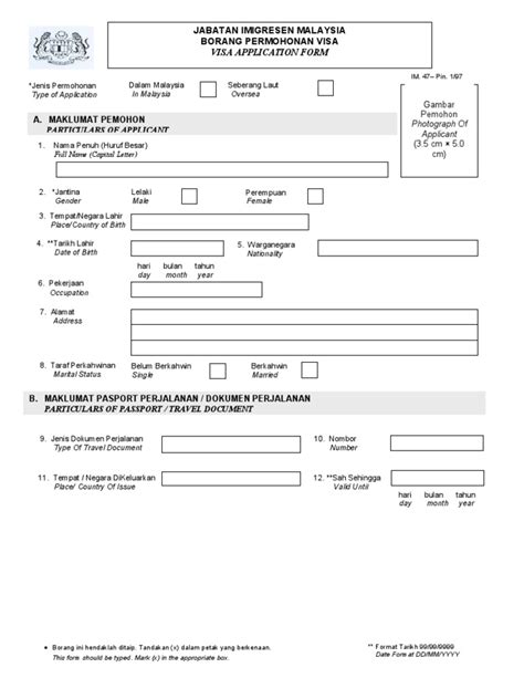 immigration malaysia form download
